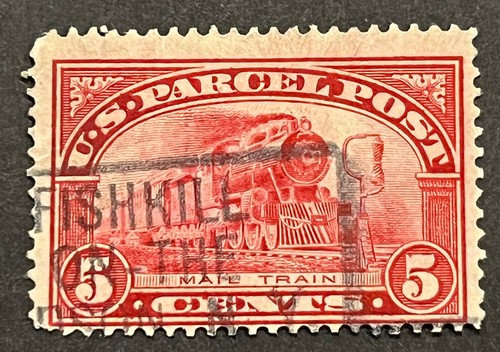 Travelstamps: 1912-13 US STAMP PARCEL POST SCOTT# Q5 MAIL TRAIN 5CENTS, USED NG - Picture 5 of 5
