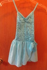 iEFiEF turquoise tulle  sequin Dance Costume, Dress Up dress Size L