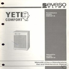 Manuale cartaceo originale per DEUMIDIFICATORE YETI COMFORT 20 SEVESO CLIMA 