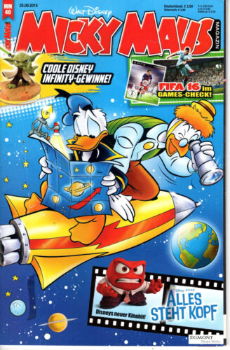 Micky Maus Heft Nr. 40 2015 Walt Disney Egmont Ehapa Verlag GmbH - Bild 1 von 1