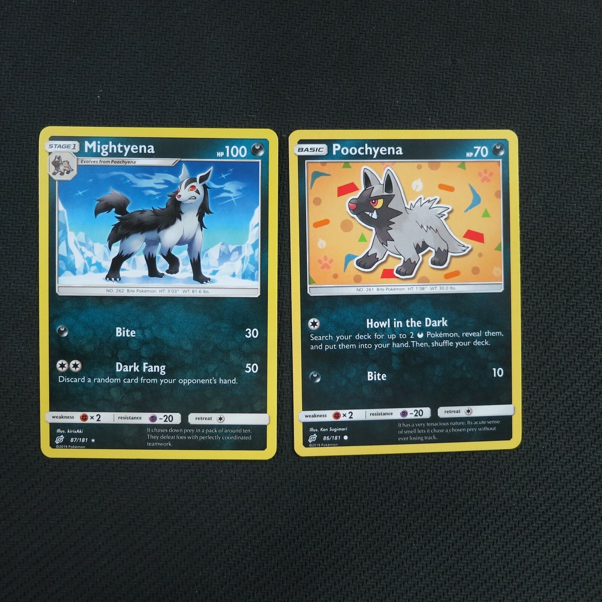 Mightyena 87/181 Rare Poochyena 86/181 Team Up Pokemon TCG Card | eBay
