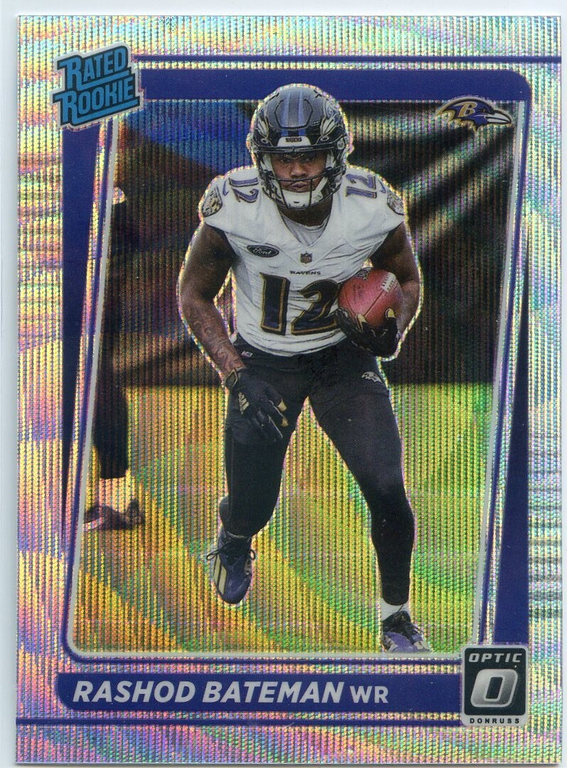 2021 Panini Donruss Optic RASHOD BATEMAN RC RATED ROOKIE #210 Wave Prizm /299