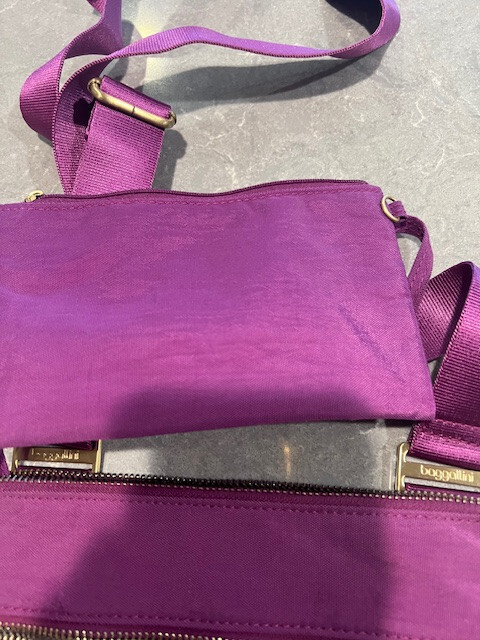 Baggallini Modern Multi Pocket Plum Purple Crossbody Bag w