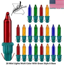 GE 20x Mini 2.5 Volt Mixed Color Christmas Light Bulbs Replacement Tree Lights A