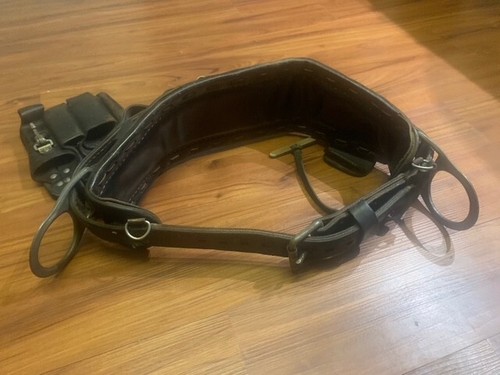 BUCKINGHAM 2000M Lineman climbing belt SZ 21 BLK Full float tool bag included  - Bild 2 von 2
