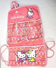 Hello Kitty Vintage 2002 Car Organizer Pink With Pockets Drawstring Ties For T