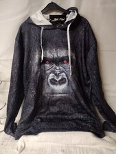 Jay's Rock/ Gorilla Face on the Front and Back/ 100 Polyester Hoodie L