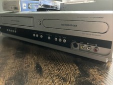 Magnavox DVD Recorder VHS Combo DV220MW8, Universal Remote, VHS-C Cassette