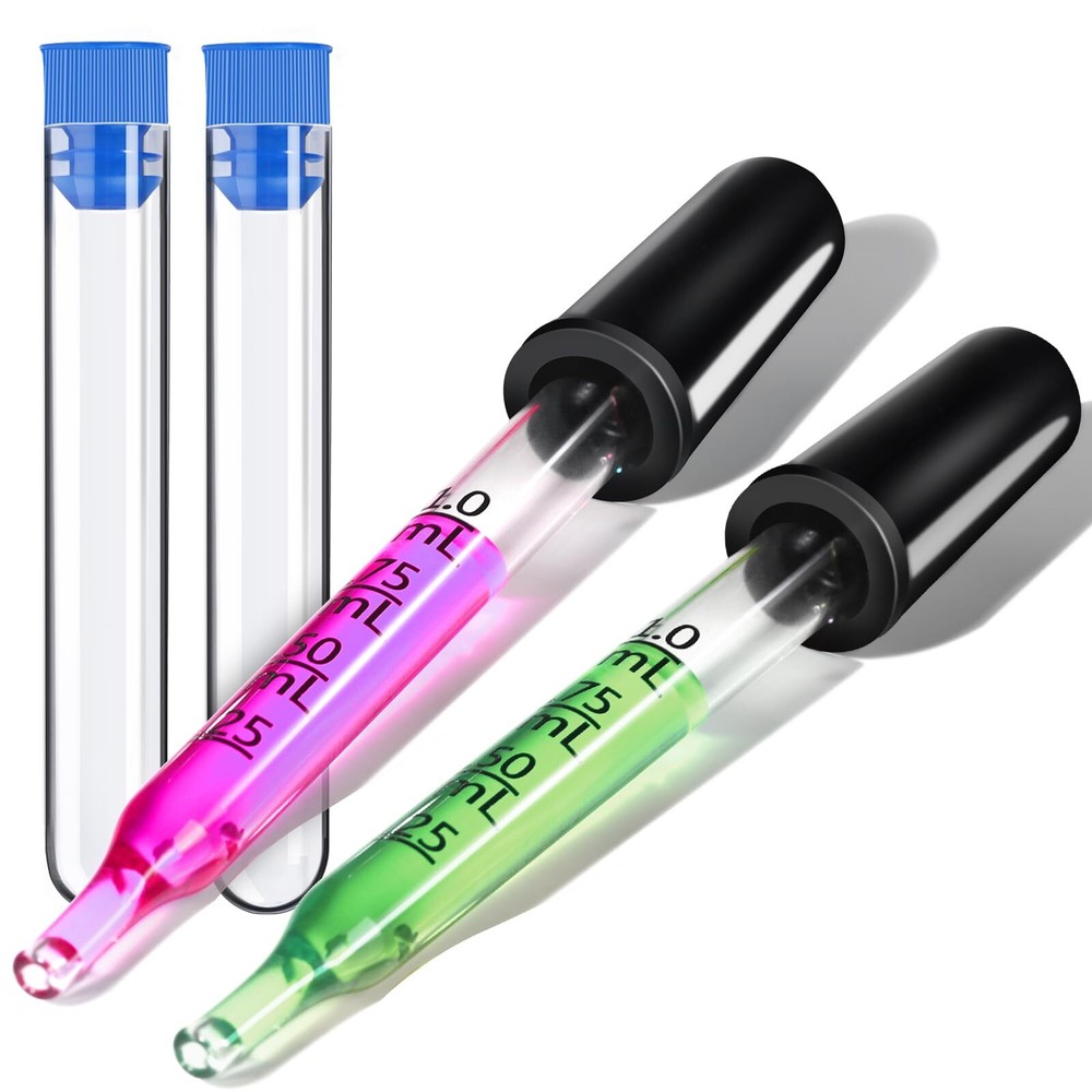 2Pack Eye Dropper Pipettes Dropper 1Ml Glass Droppers Pipette for Essential O...