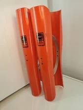 Vtg Dunks of New York Boot Tree Pair Set Orange Shaper Insert w/ Hanger ENGLAND 