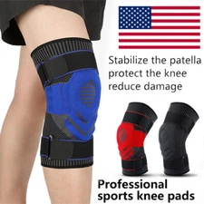 Knee Brace Gel Pad Compression Sleeve Support Arthritis Joint Pain Relief Sports
