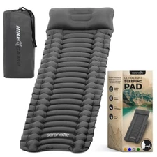 SereneLife Ultralight Sleeping Pad-Lightweight, Self Inflating, Compact (Gray)
