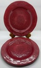 Pier 1 Carmelo Melamine 2  Red Salad/Small (9") Plate Set Crackle Finish