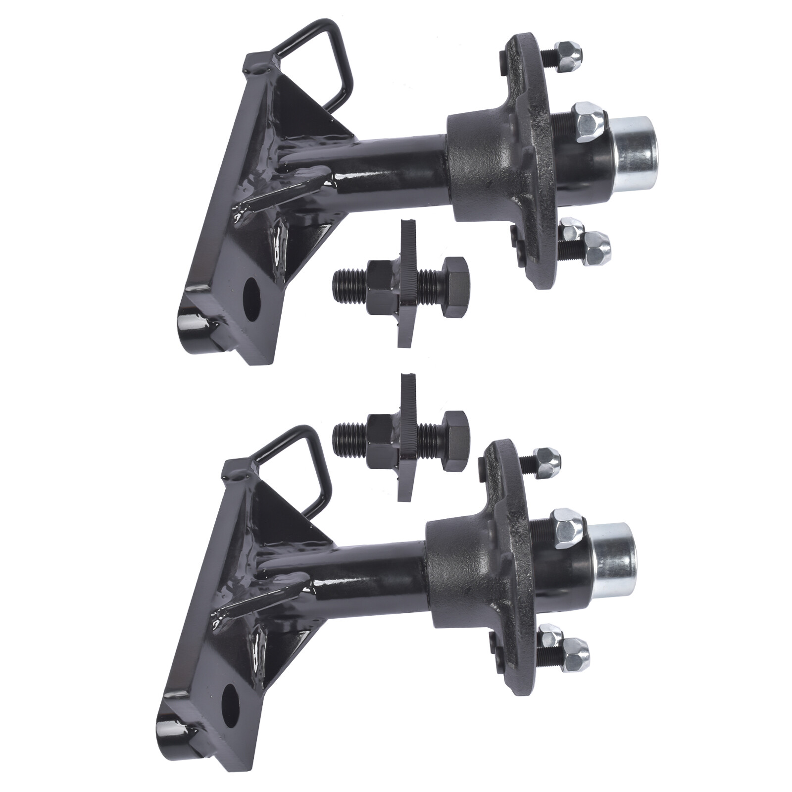 5x 5.5 Lug Superior Shipping Container Wheels, Bolt-on Spindle Kit Brand New