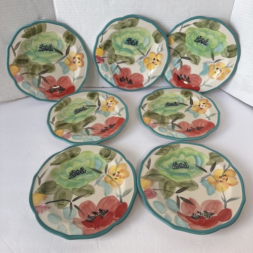 Insalatiera vintage Bloom By Pioneer donna in gres diametro 8,5" - set di 7