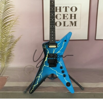 Special Dimebag Darrell Blue Electric Guitar HHPickup Black Hardware Light Inlay