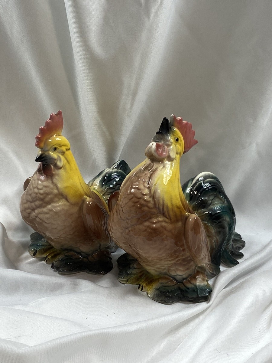 アンティーク雑貨   Rooster Figurine 2017 Vintage Antique Ceramic Rooster Figurine Japanese Made 8