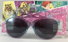Disney Princess Dream Big Tiara Sunglasses Transparent Purple Blue Glitter