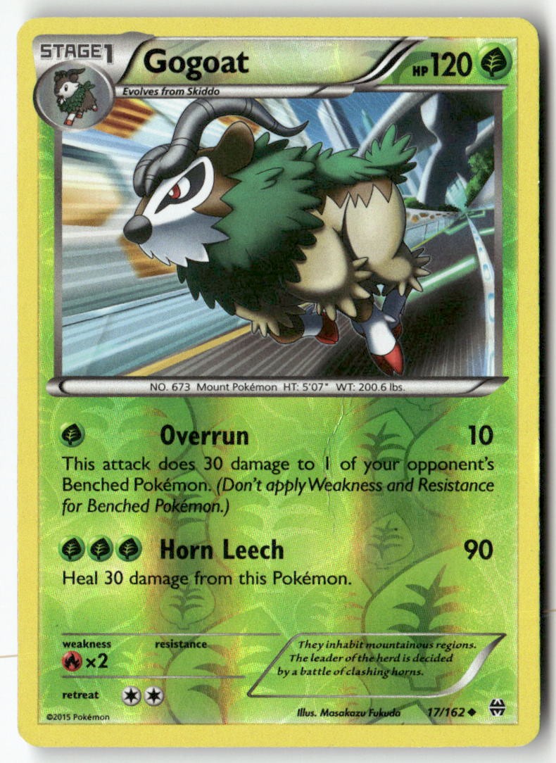 Gogoat 17/162 Uncommon BREAKthrough Pokemon Heavily Played