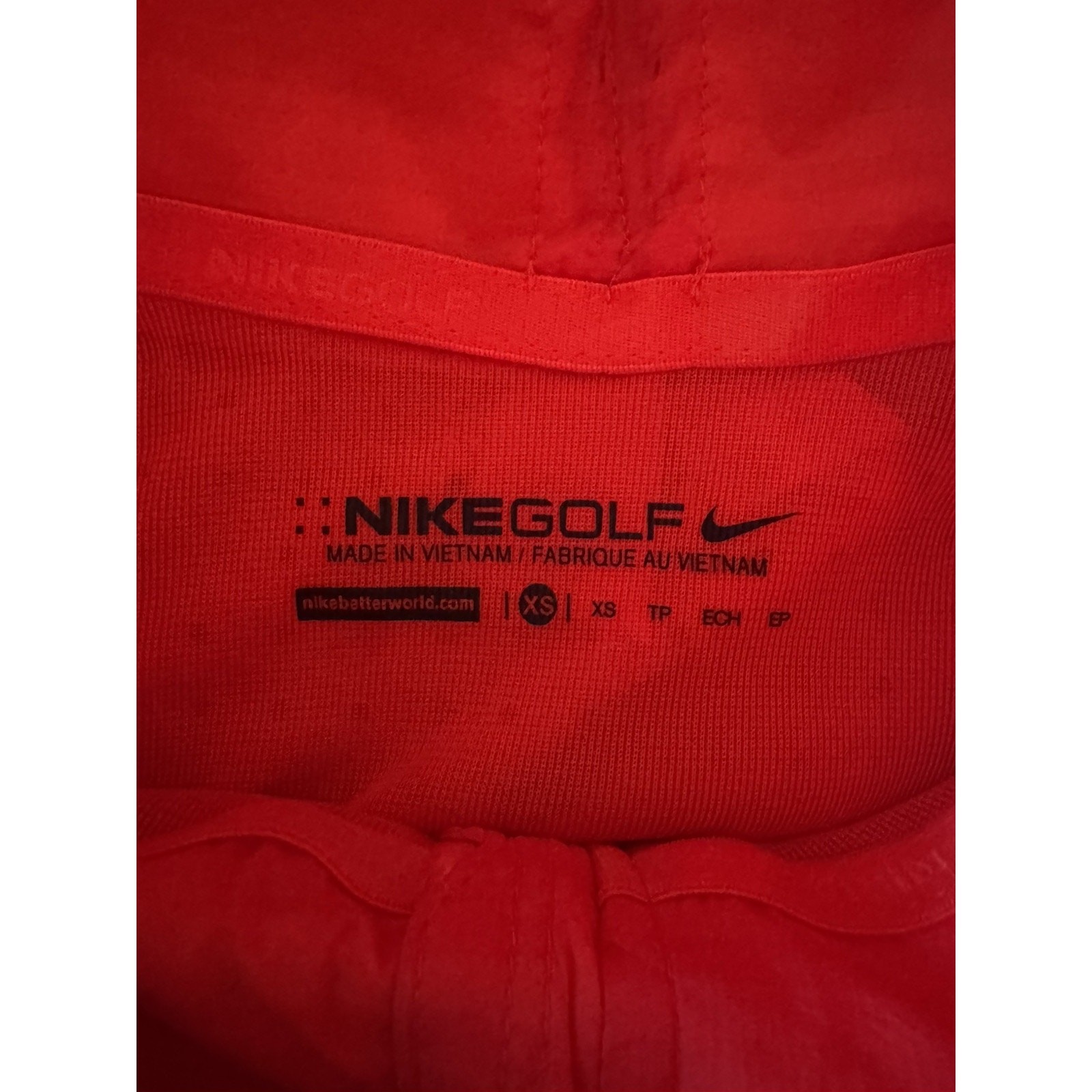 Nike Golf Convertible Jacket Women's Extra Small Red Softshell Majors Flight