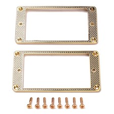 New 2PCS Guitar Gold Humbucker Pickup Rings Frames Fit For Les Paul SG ES DOT