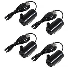 4Pcs Micro Submersible Pump DC 3-5V USB Mini Water Pump for Aquariums Fish Tank