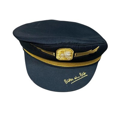 Bitburger Bitte Ein Bit Beer Captain Pilot Hat Navy Gold Embroidered