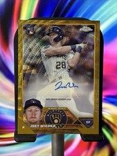 Joey Wiemer 2023 Topps Chrome Rookie Auto /50 #RA-JW Brewers OF RC AU