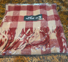 Starbucks x Uber Eats Best Fall Ever Red Tan Plaid Scarf New In Package