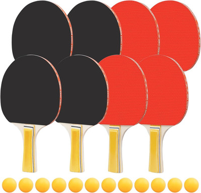 Tischtennisschläger Bulk, Tischtennispaddel Set mit 8 Schlägern & 12 Bällen,...