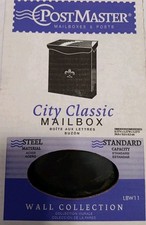 Cassetta postale classica verticale da parete in acciaio zincato, nero