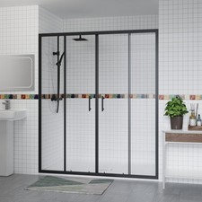 Double Sliding Door Walk in Shower Enclosure 6mm Framed Glass with Tray&Waste