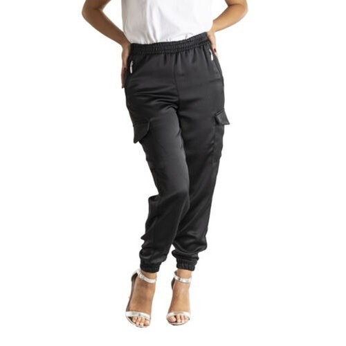 Pantalon Femme Gris Et Noir Styled In Italy - Taille XL (petit XL), En Polyester, Neuf Avec étiquettes