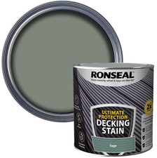 RONSEAL ULTIMATE PROTECTION DECKING STAIN PAINT ALL RICH COLOURS 2.5L 5L NEW