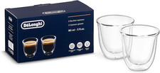 DLSC310, Bicchieri Espresso Di Vetro a Doppia Parete, Vetro Borosilicato Ritenzi