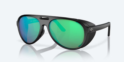 NEW Costa Del Mar Grand Catalina Matte Black / Green Mirror POLARIZED Glass 580G