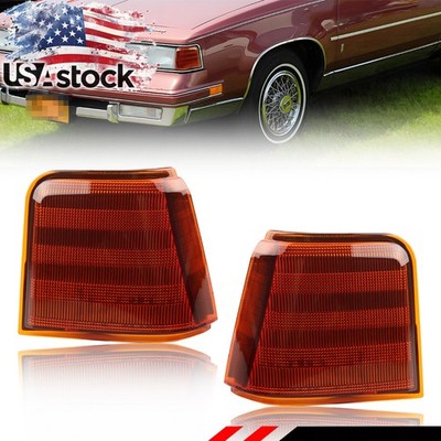 2X Amber Lens Side Marker Lights For 1987-1988 Cutlass Supreme Calais 442 GT-350