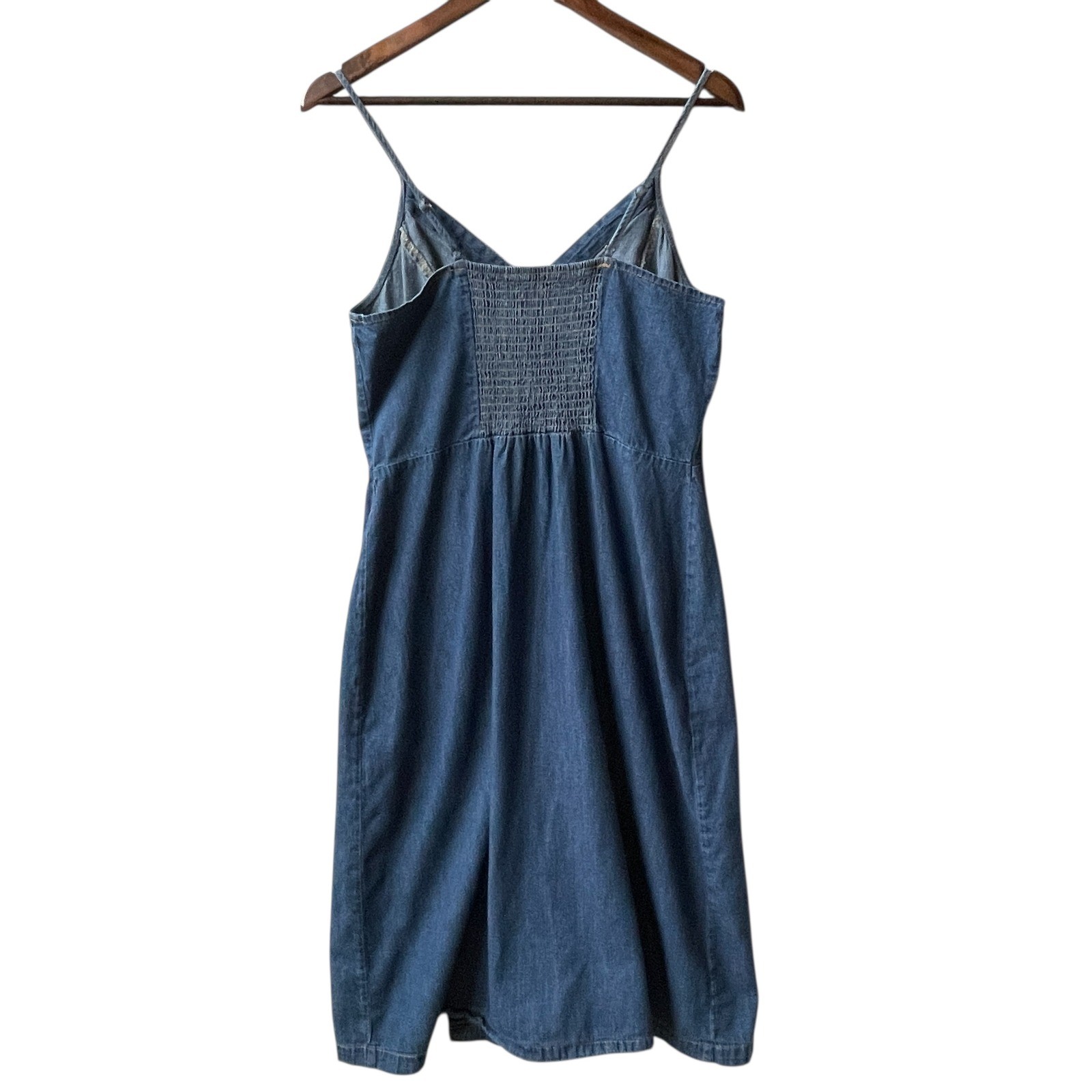 Universal Thread Denim Jean Button Front Midi Dre… - image 5