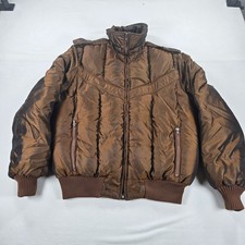Vintage Miller Outerwear Brown Down Filled Puffer Jacket Men's Size Large