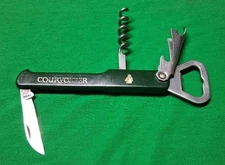 Depose France Corkscrew Wine Bottle Opener Courvoisier Waiters 5.5” Vintage