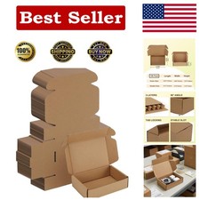 100 Pack Sturdy Brown Shipping Boxes  5.91x3.94x1.57 Inches for Small Business