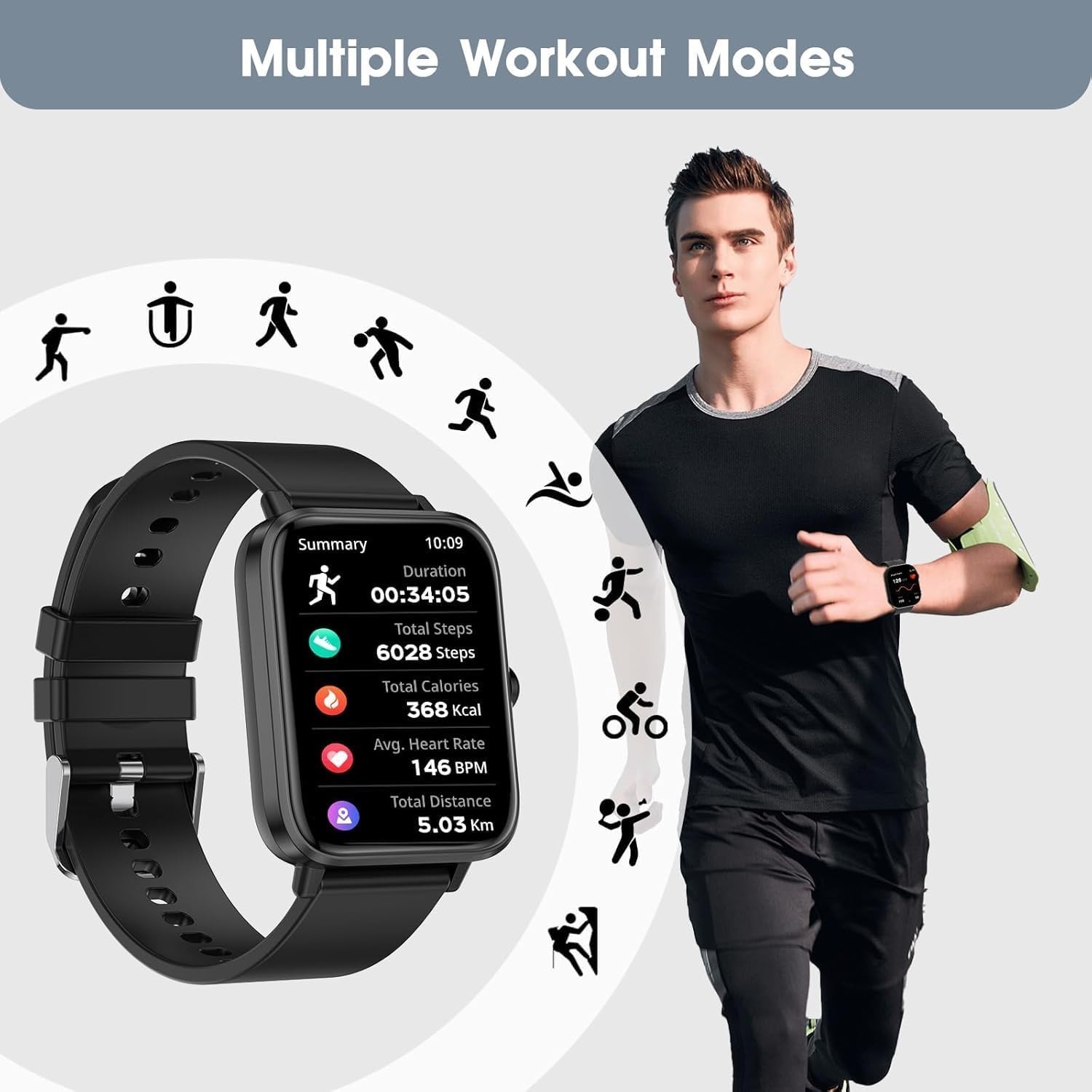 Reloj Mide Presion Arterial Que Mide Cuenta Calorias Medidor Cardiaco Ejercicios