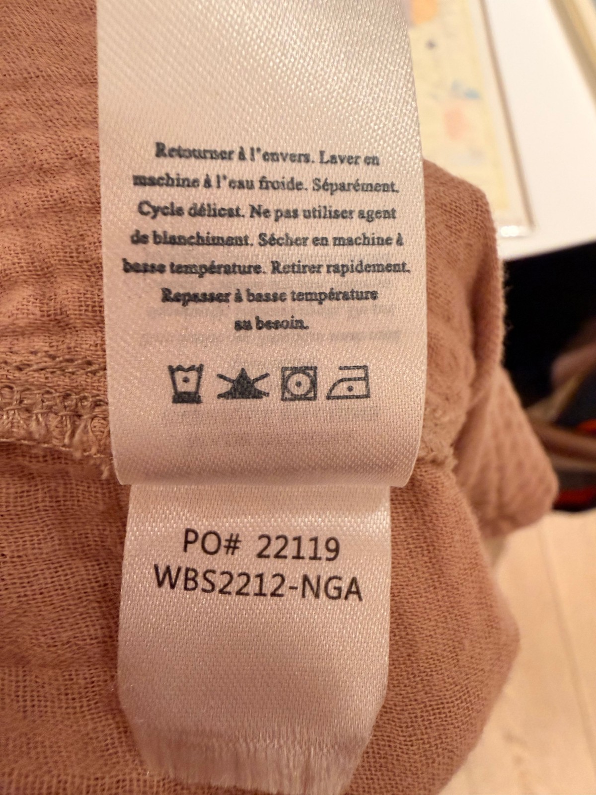 Faherty Tan Gauze Wide Leg Pants Elastic Waist Casual image 8