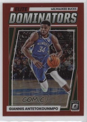 2022 Donruss Optic Elite Dominators Red Prizm /99 Giannis Antetokounmpo #21 0ix2