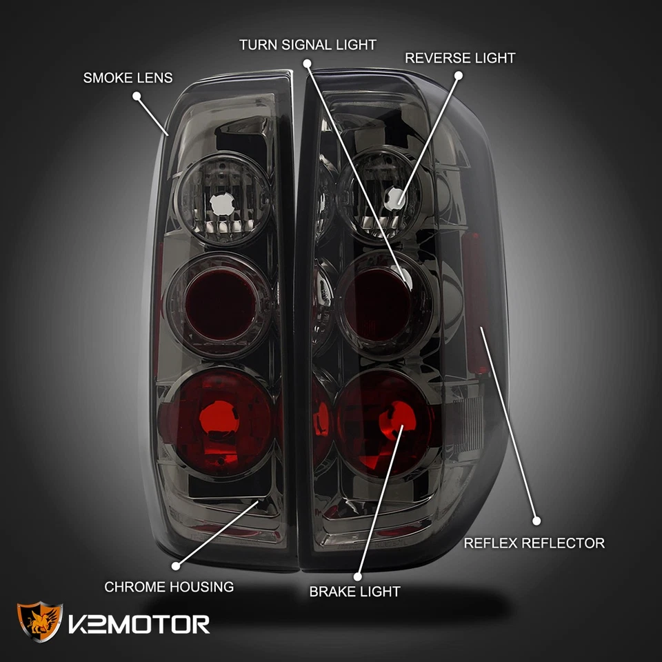 Smoke Fits 2005-2014 Frontier 2009-2012 Suzuki Equator Tail Lights Lamps L+R Foto 3 de 4