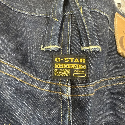 G-Star Jeans Mens W34 L32 Dark Blue Straight Denim Victor Button Fly - Imagen 10 de 12