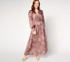 Me by Jennie Garth Regular Woven Maxi Dress Brown Floral XXS New