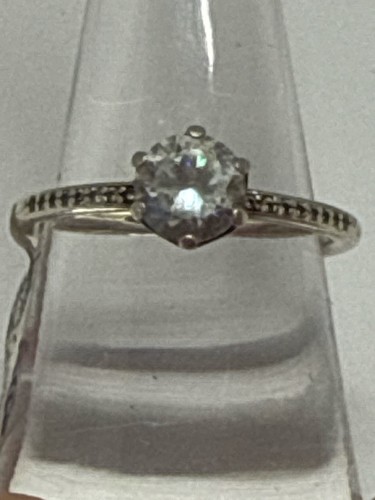 Pandora Clear Sparkling Crown Solitaire Ring (TDW035592)