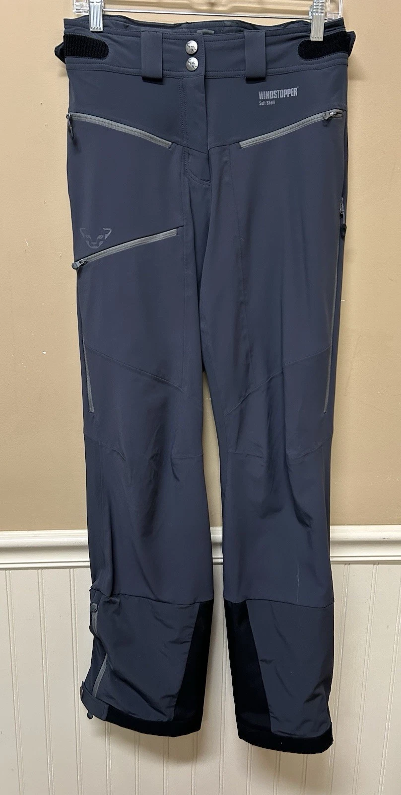 Dynafit Chugach Windstopper Snow Pants Mens XS Gray Softshell Ski