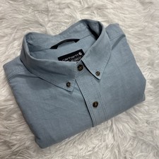 CARHARTT Long Sleeve Button Down Shirt Men  s XL Light Blue Pockets Workwear